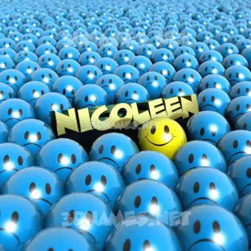 nicoleen in Special Smileys style - 3D name wallpaper