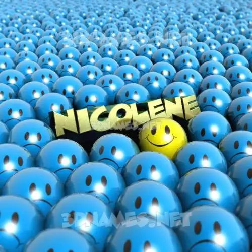 nicolene in Special Smileys style - 3D name wallpaper