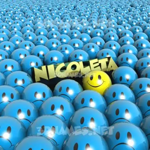 nicoleta in Special Smileys style - 3D name wallpaper