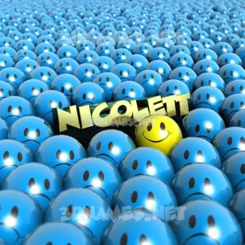 nicolett in Special Smileys style - 3D name wallpaper