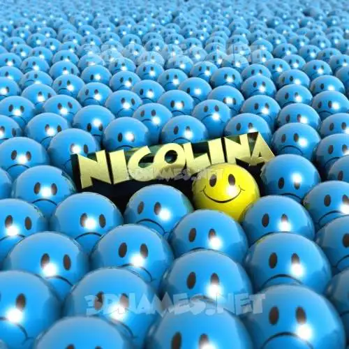 nicolina in Special Smileys style - 3D name wallpaper