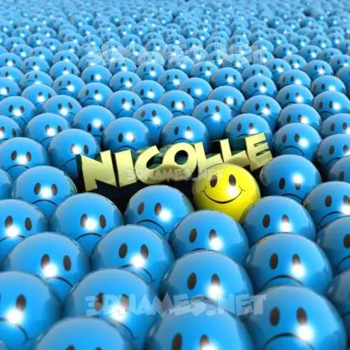 nicolle in Special Smileys style - 3D name wallpaper