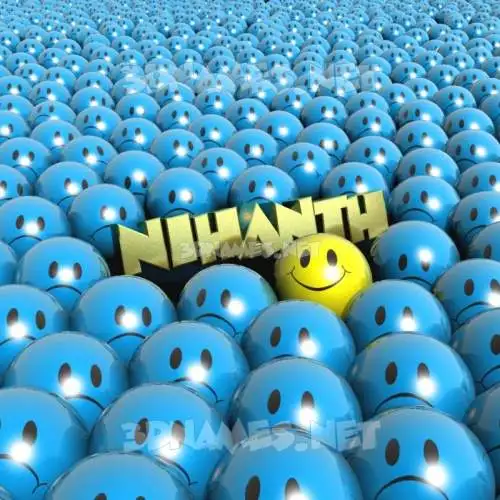 nihanth in Special Smileys style - 3D name wallpaper