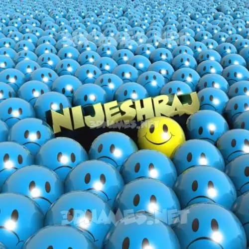 nijeshraj in Special Smileys style - 3D name wallpaper