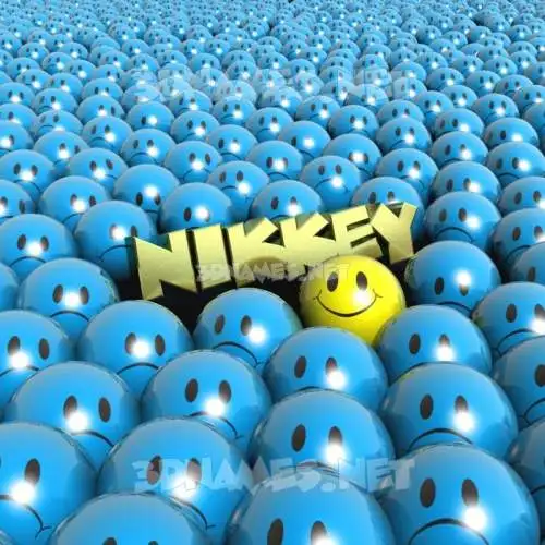 nikkey in Special Smileys style - 3D name wallpaper