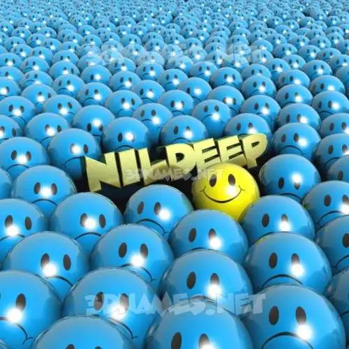 nildeep in Special Smileys style - 3D name wallpaper