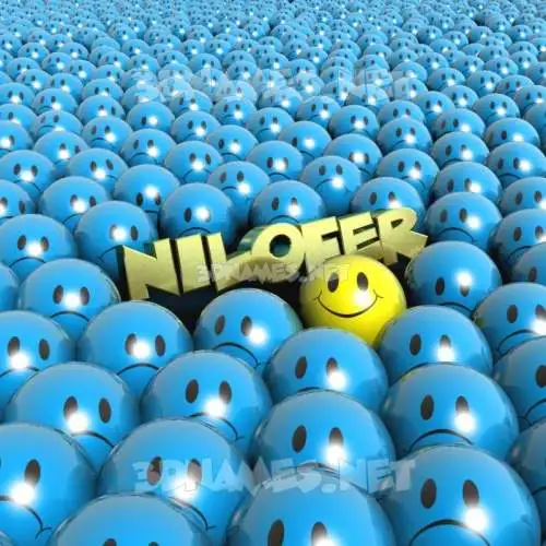 nilofer in Special Smileys style - 3D name wallpaper