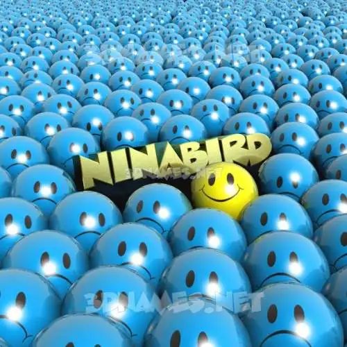 ninabird in Special Smileys style - 3D name wallpaper