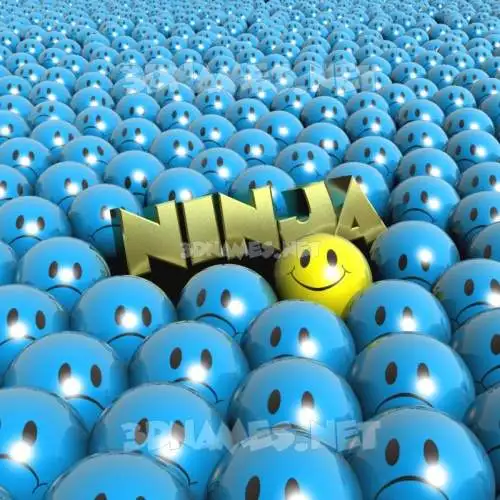 ninja in Special Smileys style - 3D name wallpaper ninja in Special Smileys style - 3D name wallpaper