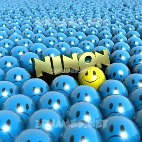ninon in Special Smileys style - 3D name wallpaper