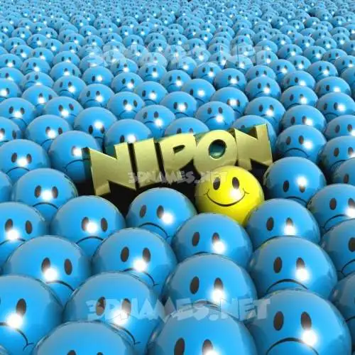 nipon in Special Smileys style - 3D name wallpaper
