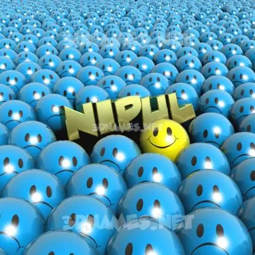 nipul in Special Smileys style - 3D name wallpaper