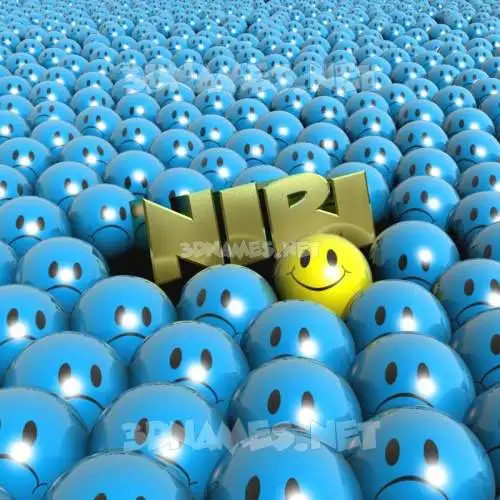 niri in Special Smileys style - 3D name wallpaper