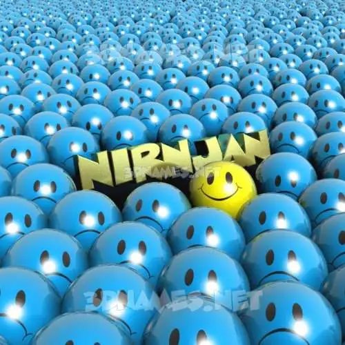 nirnjan in Special Smileys style - 3D name wallpaper