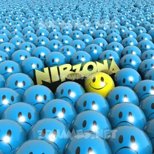 nirzona in Special Smileys style - 3D name wallpaper