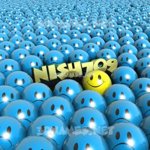 nish709 in Special Smileys style - 3D name wallpaper
