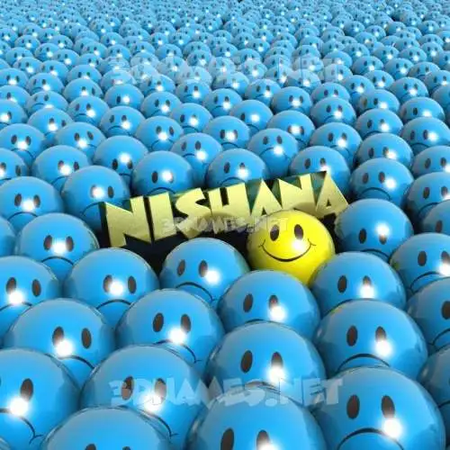 nishana in Special Smileys style - 3D name wallpaper nishana in Special Smileys style - 3D name wallpaper
