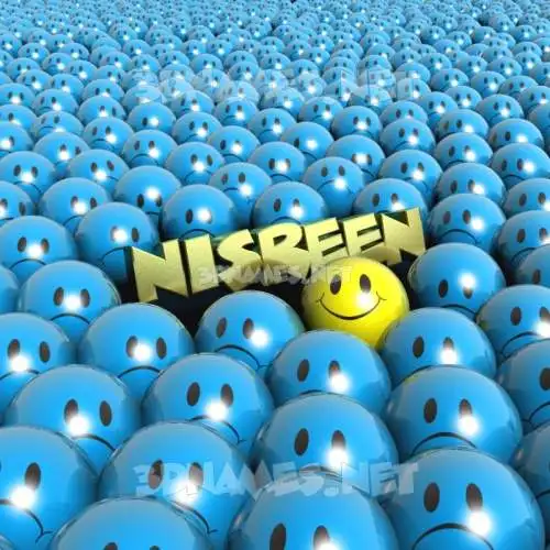 nisreen in Special Smileys style - 3D name wallpaper