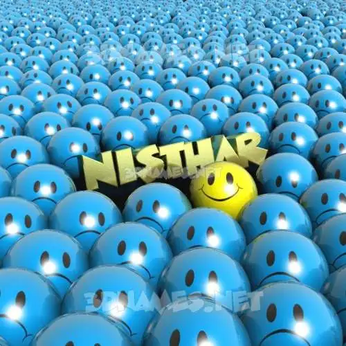 nisthar in Special Smileys style - 3D name wallpaper