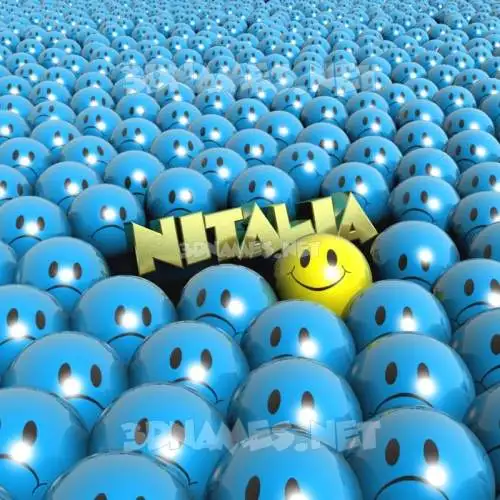 nitalia in Special Smileys style - 3D name wallpaper