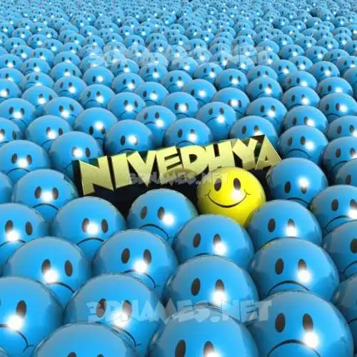 nivedhya in Special Smileys style - 3D name wallpaper