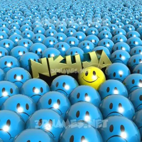 nkuja in Special Smileys style - 3D name wallpaper