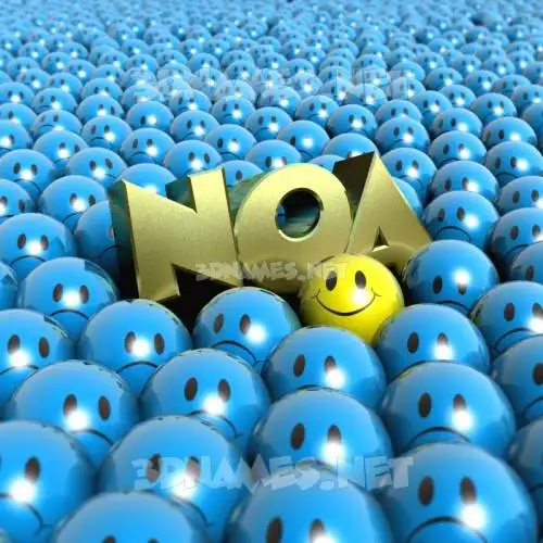 noa in Special Smileys style - 3D name wallpaper