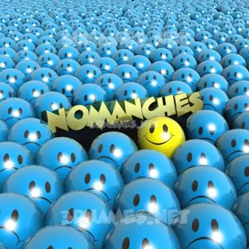 nomanches in Special Smileys style - 3D name wallpaper