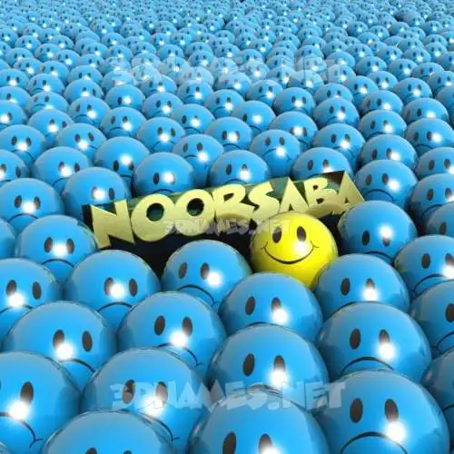 noorsaba in Special Smileys style - 3D name wallpaper