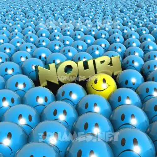 nouri in Special Smileys style - 3D name wallpaper