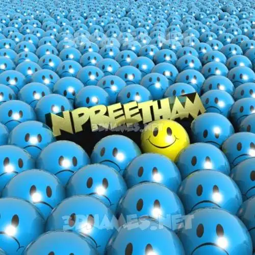 npreetham in Special Smileys style - 3D name wallpaper