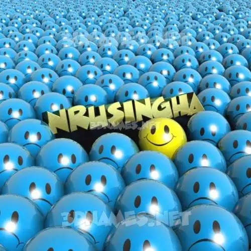 nrusingha in Special Smileys style - 3D name wallpaper