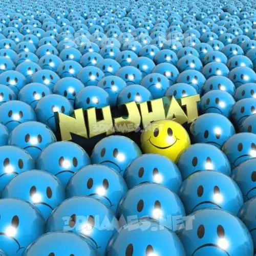 nujhat in Special Smileys style - 3D name wallpaper