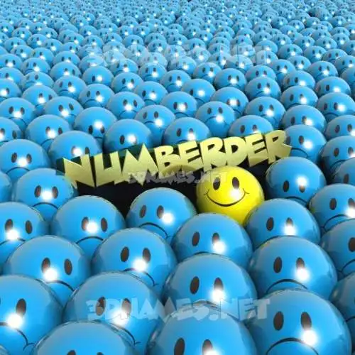 numberder in Special Smileys style - 3D name wallpaper
