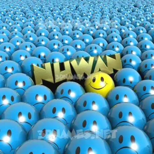 nuwan in Special Smileys style - 3D name wallpaper
