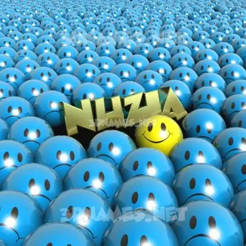 nuzia in Special Smileys style - 3D name wallpaper