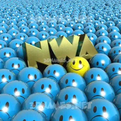nwa in Special Smileys style - 3D name wallpaper