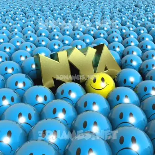 nya in Special Smileys style - 3D name wallpaper