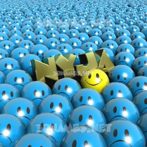 nyja in Special Smileys style - 3D name wallpaper
