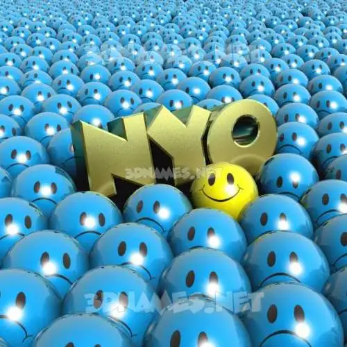 nyo in Special Smileys style - 3D name wallpaper