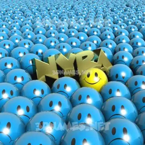 nyra in Special Smileys style - 3D name wallpaper