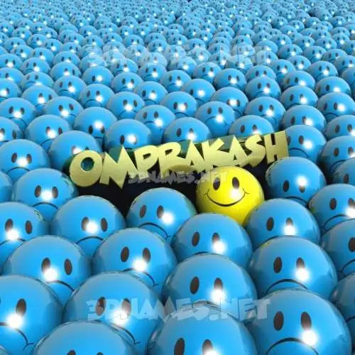 omprakash in Special Smileys style - 3D name wallpaper