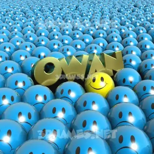 owan in Special Smileys style - 3D name wallpaper