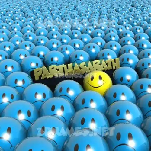 parthasarath in Special Smileys style - 3D name wallpaper