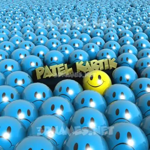 patel kartik in Special Smileys style - 3D name wallpaper