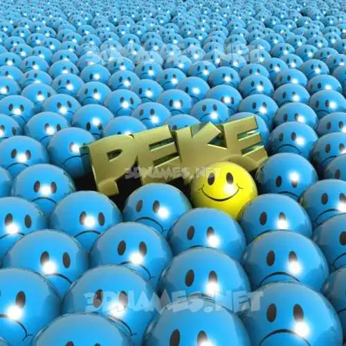 peke in Special Smileys style - 3D name wallpaper
