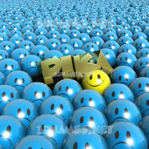 pika in Special Smileys style - 3D name wallpaper