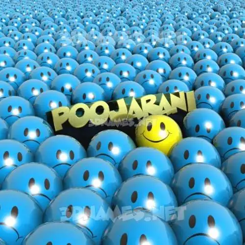 poojarani in Special Smileys style - 3D name wallpaper