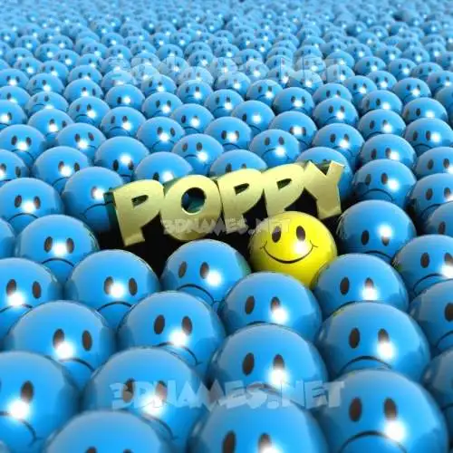 poppy in Special Smileys style - 3D name wallpaper poppy in Special Smileys style - 3D name wallpaper