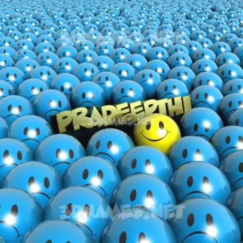pradeepthi in Special Smileys style - 3D name wallpaper